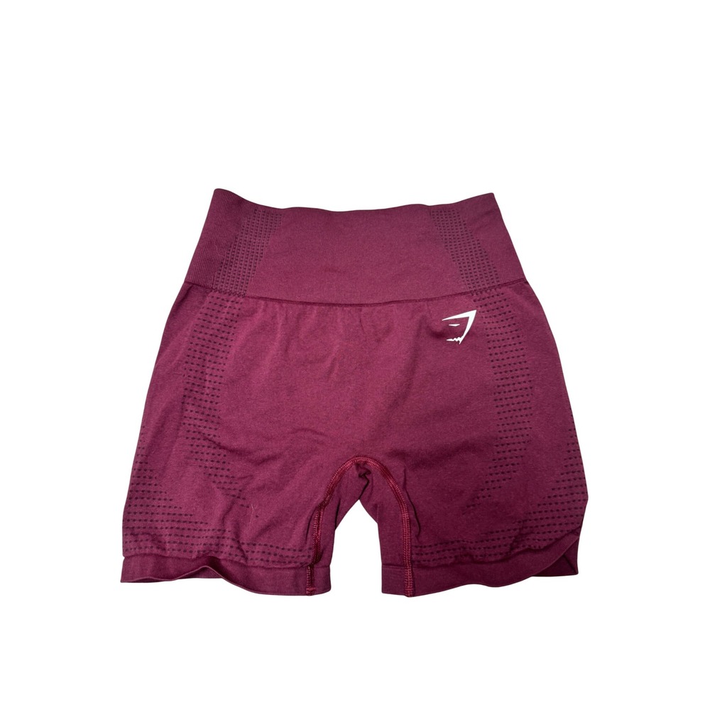 Gymshark Vital Seamless Shorts Size Small Burgundy Activewear